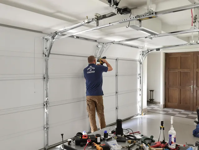 Daytona Beach Garage Door Repair certified technician performing precision garage door repair in Daytona Beach