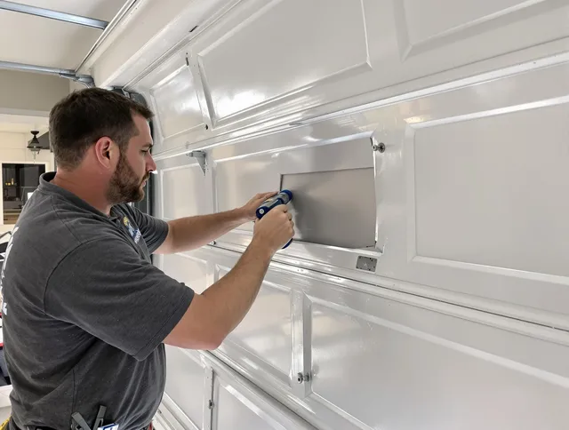 Garage door panel repair by Daytona Beach Garage Door Repair in Daytona Beach