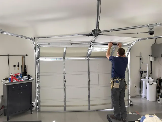 Daytona Beach Garage Door Repair specialist performing precise section replacement on Daytona Beach garage door