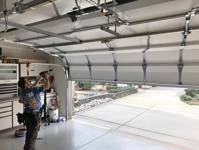 Garage door track repair service by Daytona Beach Garage Door Repair in Daytona Beach
